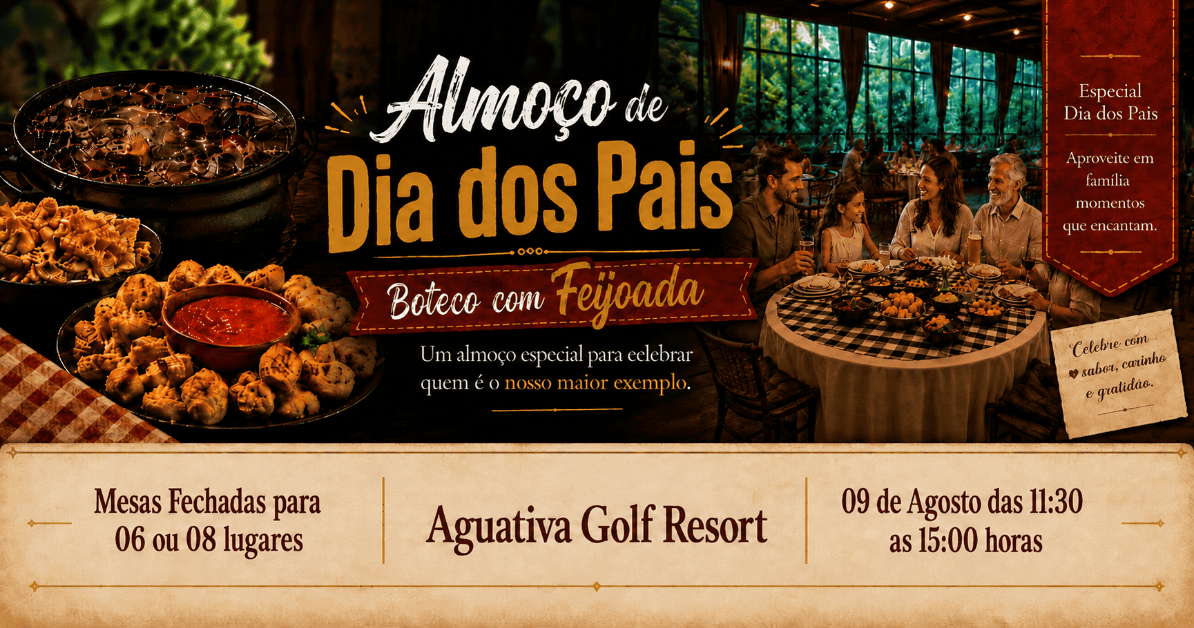 Almoço de Dia dos Pais.